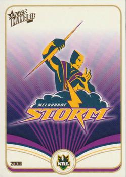 2006 Select Invincible #63 Melbourne Storm Logo Front